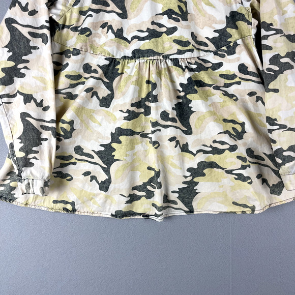 Free People x Artisan De Luxe Camo Print Top Womens Small Grunge Boho Army - Picture 10 of 15